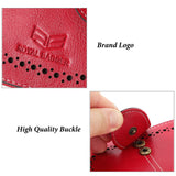 Royal Bagger RFID Short Wallets for Women Smooth Genuine Cow Leather Female Purse Korea Fashion Card Holder Small Pocket Elegant