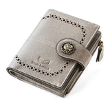 Royal Bagger RFID Short Wallets for Women Smooth Genuine Cow Leather Female Purse Korea Fashion Card Holder Small Pocket Elegant