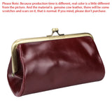Royal Bagger Elegant Clutch Bags for Women Genuine Cow Leather Handbag Vintage Money Clip Purse Evening Bag with Kiss Lock 1492